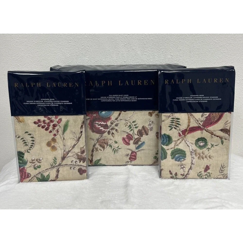 Ralph Lauren Maren Full/Queen Duvet Cover + 2 Standard Shams New